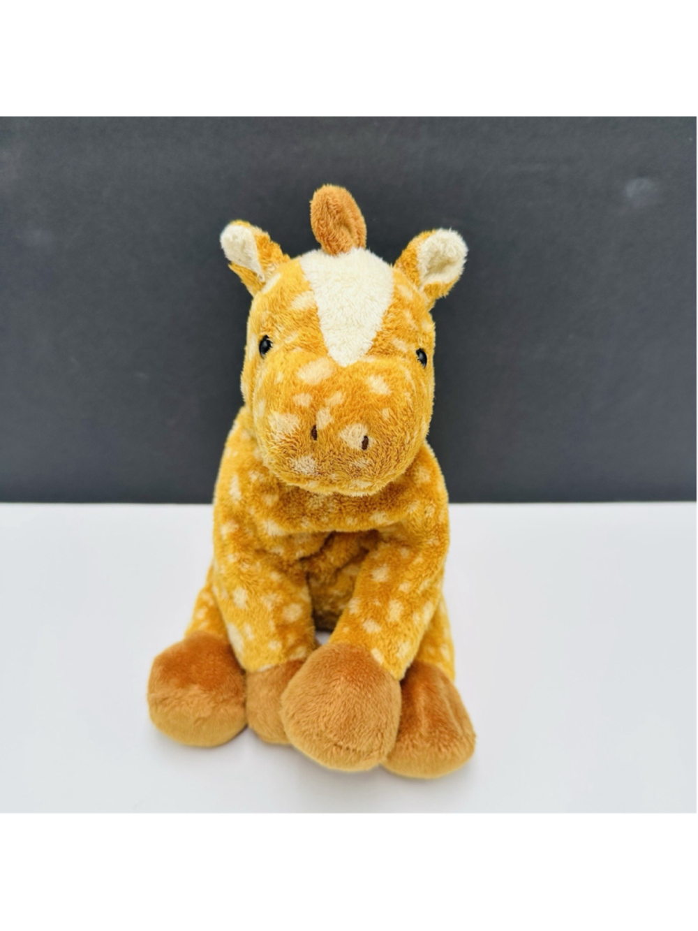 TY Pluffies Lasso the Horse Plush 2003 Brown Polka Dot Floppy Tylux 11" Stuffed